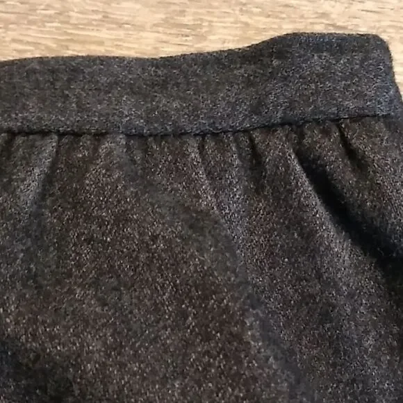 Vintage 70s Wool‎ Union Made Dark Gray Pencil Midi Skirt XS - Picture 3 of 5